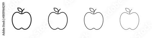 Apple icon on white background. Modern simple icon vector illustration.