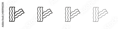 Bacon icon on white background. Modern simple icon vector illustration.