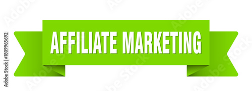 affiliate marketing ribbon isolated on transparent background. affiliate marketing ribbon