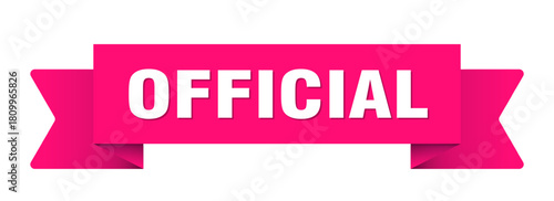 official ribbon isolated on transparent background. official ribbon