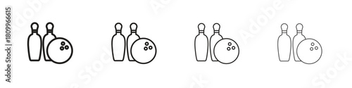 Bowling icon on white background. Modern simple icon vector illustration.