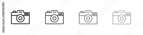 Camera icon on white background. Modern simple icon vector illustration.