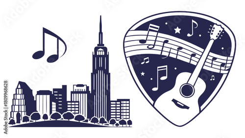 Nashville guitar skyline combo