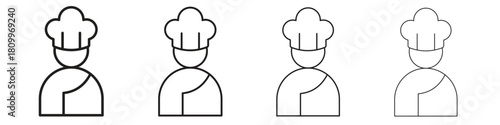 Chef icon on white background. Modern simple icon vector illustration.