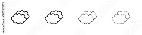 Cloud icon on white background. Modern simple icon vector illustration.