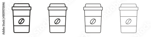 coffee cup icon on white background. Modern simple icon vector illustration.
