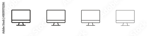 Computer icon on white background. Modern simple icon vector illustration.