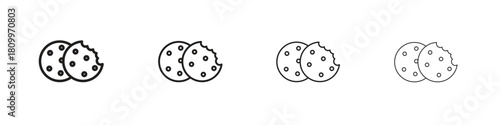 Cookie icon on white background. Modern simple icon vector illustration.