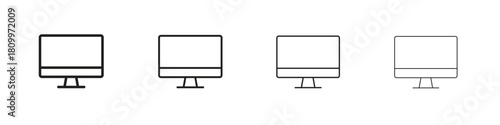 Desktop icon on white background. Modern simple icon vector illustration.
