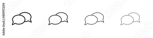 Discussion icon on white background. Modern simple icon vector illustration.