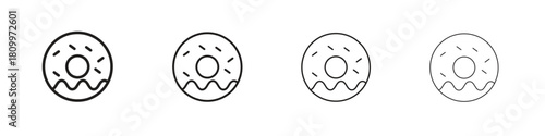 Donut icon on white background. Modern simple icon vector illustration.