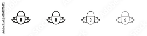 Encryption icon on white background. Modern simple icon vector illustration.