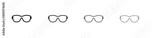 Eye glasses icon on white background. Modern simple icon vector illustration.