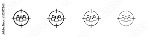 Fotografie Focus group icon on white background