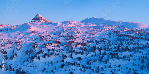 Winter landscape in Larra-Belagua in the Navarrese Pyrenees. Navarre. Spain. Europe