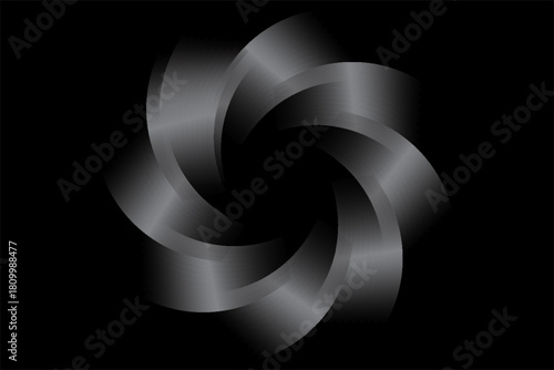 Grey metal circle frames 3d vector realistic illustration. First, second and third place medals or buttons isolated on black background. Certified. Quality blank, vector