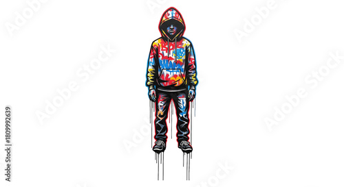 isolated new york graffiti photo png on transparent background, urban street art asset