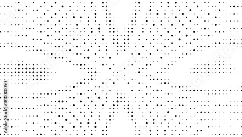 Abstract radial dotted distortion pattern forming converging geometric waves in soft monochrome style ideal for modern minimal backgrounds digital layouts and clean decorative designs