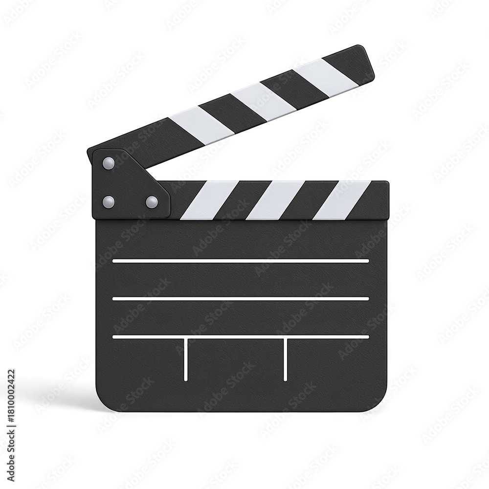 Fototapeta premium Theatrical slate board for film or television production. Striking black & white.