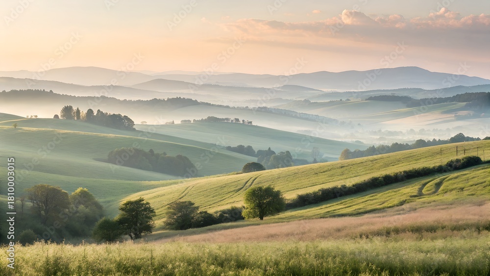 Obraz premium Whispering Meadow Dawn