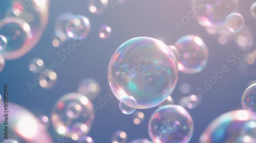 Wallpaper Mural Bubbles floating in a blue background. Torontodigital.ca