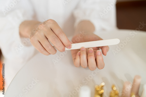 Use a nail file to shape nails