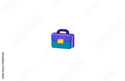 Vector illustration of a cartoon briefcase on a white background
