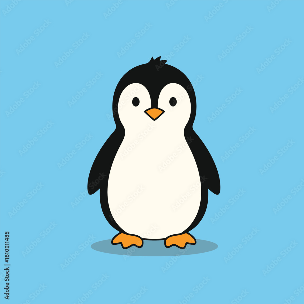 Fototapeta premium Cute Cartoon Penguin Character Illustration