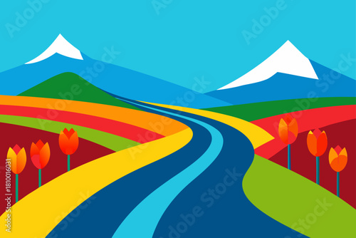 Colorful landscape view