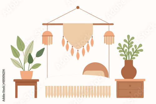 Bohemian room interior