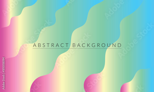 Abstract background with wavy gradient shapes in pink yellow green and blue ideal for modern designs and creative projects requiring a vibrant and colorful backdrop
