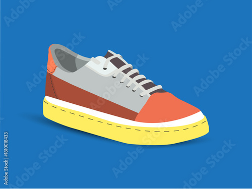 Sport shoe colorful sneaker vector illustration