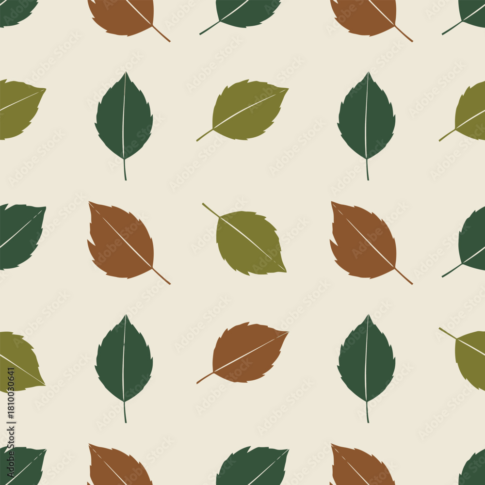 Obraz premium Seamless Pattern of Stylized Autumn Leaves