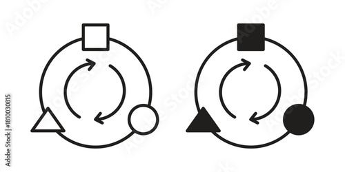 Adaptation icon collection. modern simple icons for web