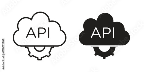 API icon collection. modern simple icons for web