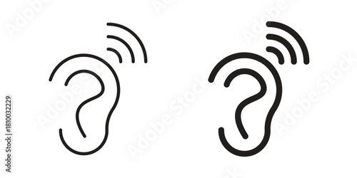 Assistive listening systems icon collection. modern simple icons for web