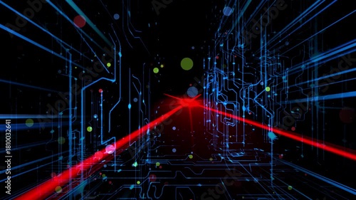 Propagation of pulsed light through a technological tunnel