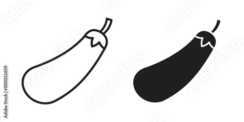 Aubergine icon collection. modern simple icons for web