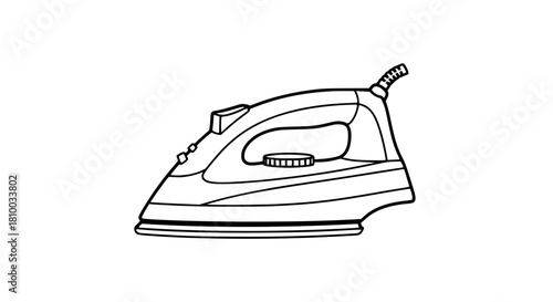 Iron resting black white icon