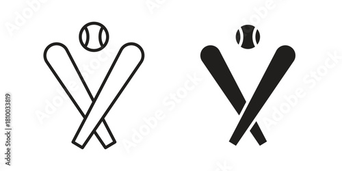 Baseball icon collection. modern simple icons for web