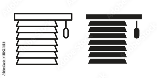 Blinds icon collection. modern simple icons for web