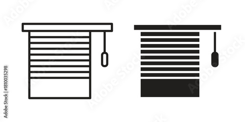 Blinds open icon collection. modern simple icons for web