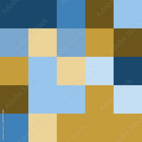 1-14.epsBright background of squares. Tetris figures. Blue and yellow colors. Tetris figures.. Colorful festive background. Vector