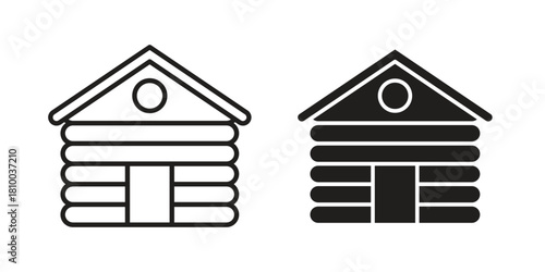 Cabin icon collection. modern simple icons for web