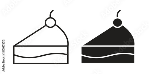 Cake-slice icon collection. modern simple icons for web