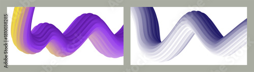 Abstract volumetric background. Cords. set of two illustrations. Toothpaste in a tube. Minimalism. Creative modern background. Cover design, wallpaper, background. eps vector.