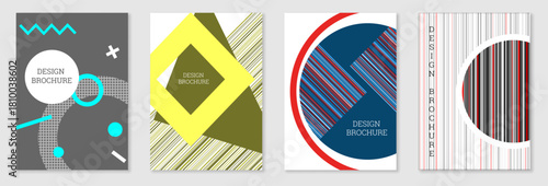 Bright background in Memphis style. 