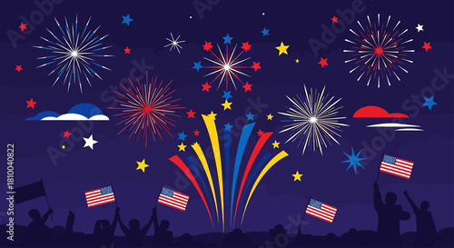 Celebration of Independence A Night of Fireworks, Flags, and Festive Cheer Under the Stars