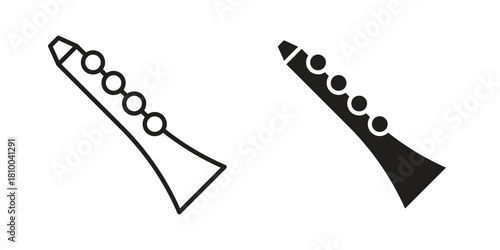 Clarinet icon collection. modern simple icons for web