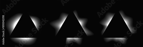 Set of triangle illuminate light frames